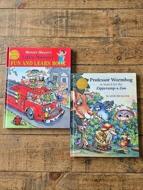Mercer Mayer VTG Children Hardcover Book Lot Professor Wormbog/Little Monster